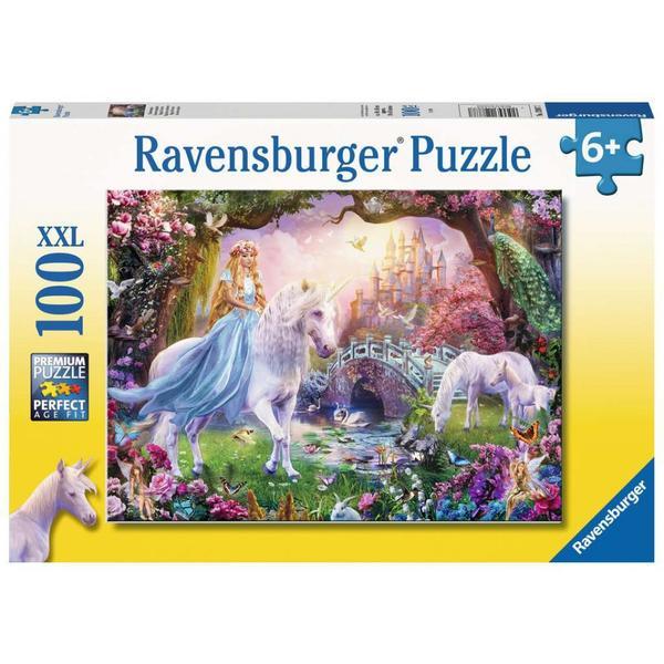 Puzzle Zana si unicorn 100 piese Ravensburger