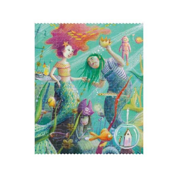 Puzzle sirena cu sclipici 350 piese londji