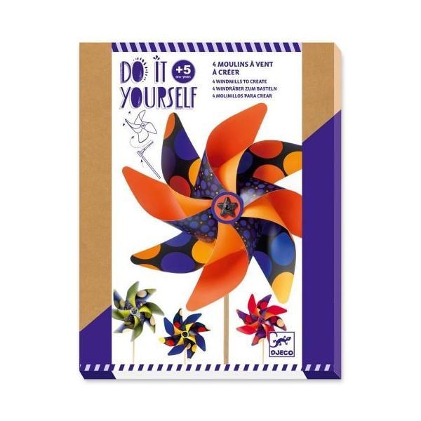 Creeaza morisca de vant cu buline set diy djeco
