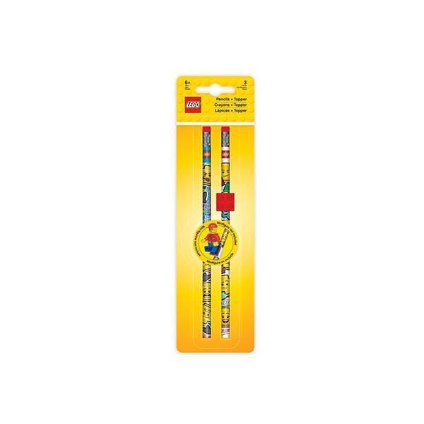 Set 2 creioane lego grafit cu topper 