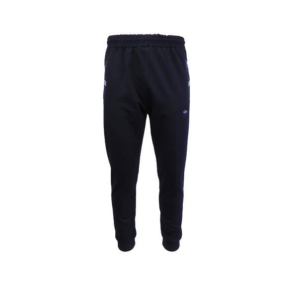 Pantaloni trening barbat jagerfabel sport, albastru cu 2 buzunare laterale cu fermoare si un buzunar la spate cu fermoar, l