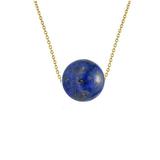 Colier Aur 14 karate cu Lapis Lazuli de 10 mm - Cadouri si perle
