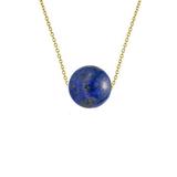 Colier Aur 14 karate cu Lapis Lazuli de 8 mm - Cadouri si perle