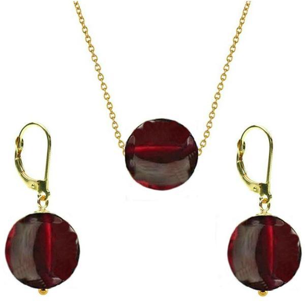 Set aur 14 karate si granat de 12 mm - cadouri si perle