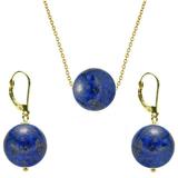 Set Aur 14 Karate si Lapis Lazuli de 12 mm - Cadouri si perle