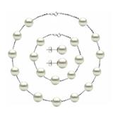 Set Office Argint 925 si Perle Naturale Premium de 8 mm - Cadouri si perle