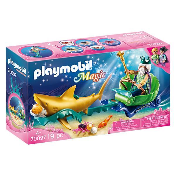 Playmobil Magic Regele marii cu trasura rechin