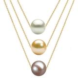 Colier Triplu Aur 14 karate si Perle Naturale Premium - Cadouri si perle