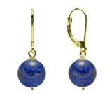 Cercei Aur 14 karate si Lapis Lazuli de 8 mm - Cadouri si perle