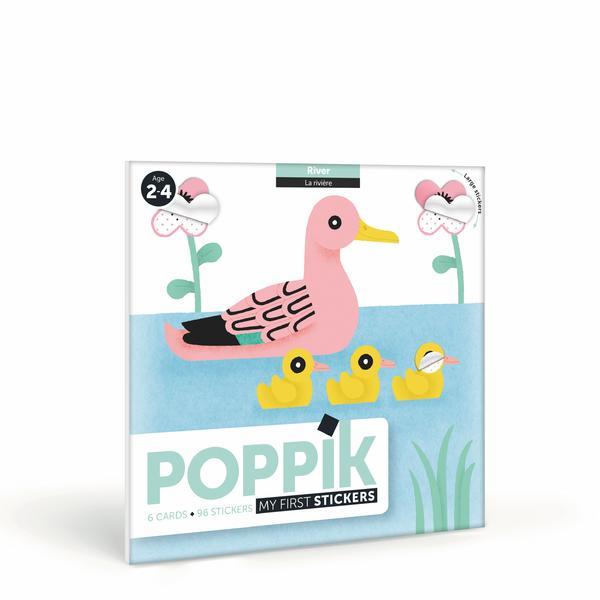 Creeaza animale pe apa cu stickere Poppik