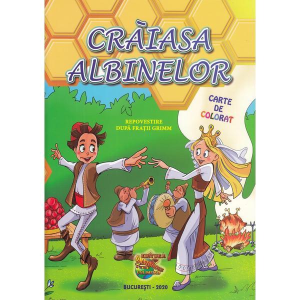 Craiasa albinelor. repovestire dupa fratii grimm. carte de colorat, editura omnibooks unlimited