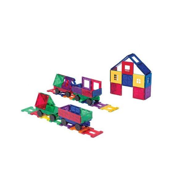 Set playmags - 50 de accesorii pentru constructii magnetice + 5 ferestre