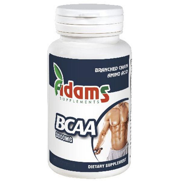 Bcaa 3000mg adams supplements, 90 tablete