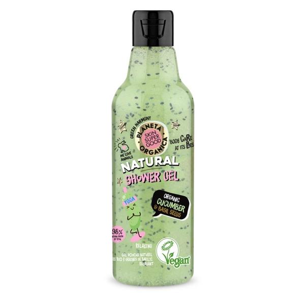 Gel de dus skin supergood cu castravete si seminte de busuioc planeta organica, 250 ml