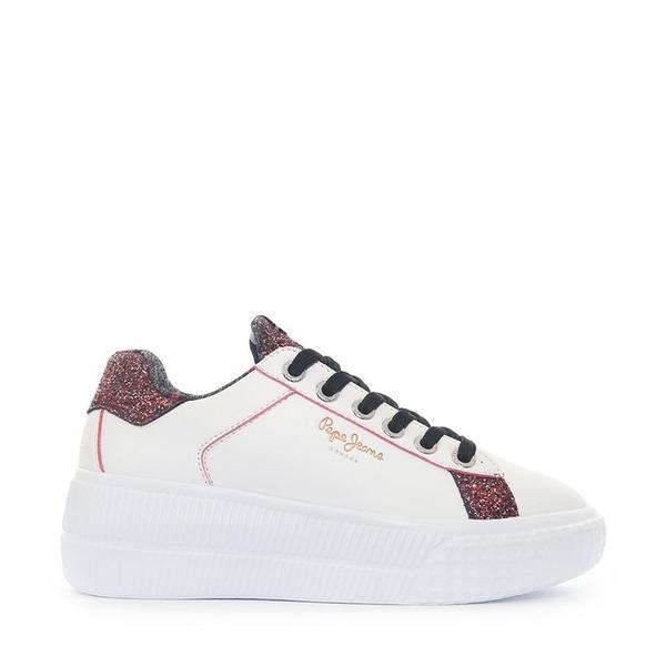 Pantofi sport femei pepe jeans neal edge pls31055-800, 37, alb