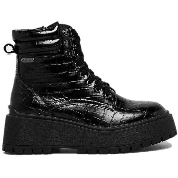 Ghete femei pepe jeans bobbing croco pls50399-999, 40, negru