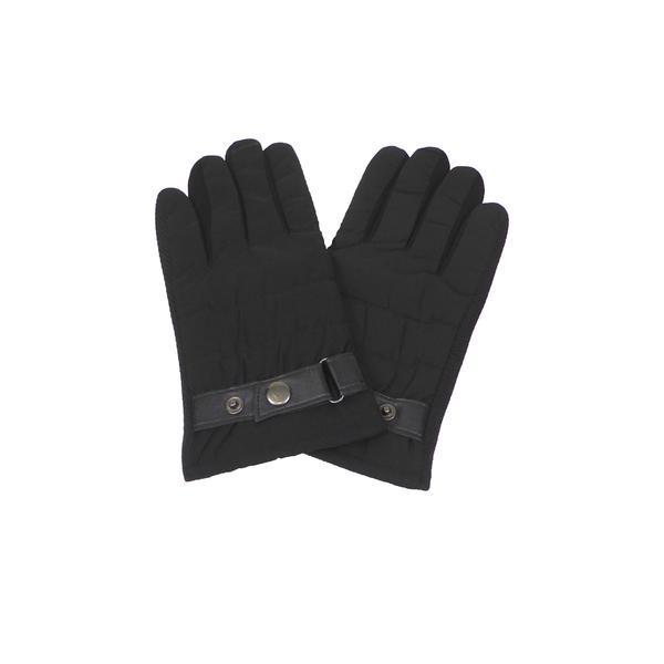 Manusi barbat, univers fashion, din material textil, cu functie pentru touchscreen telefon, captusite pe interior, negru, m