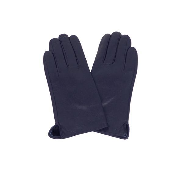 Manusi dama, univers fashion, din piele naturala, cu interior imblanit, albastru, l