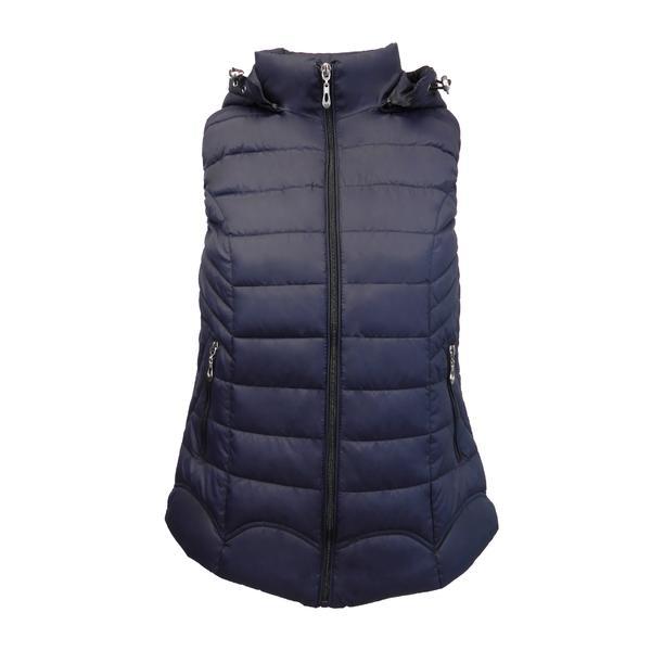 Vesta matlasata cu gluga dama, univers fashion, albastru, xl