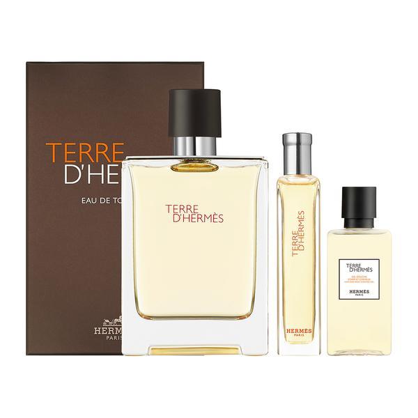 Set cadou apă de toaletă 100 ml + apă de toaletă 15 ml + gel de duș 40 ml - hermes terre d'hermes edition weekend