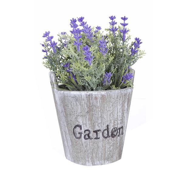 Flori artificiale mov in ghiveci garden diametru 11 cm x 18 h - decorer