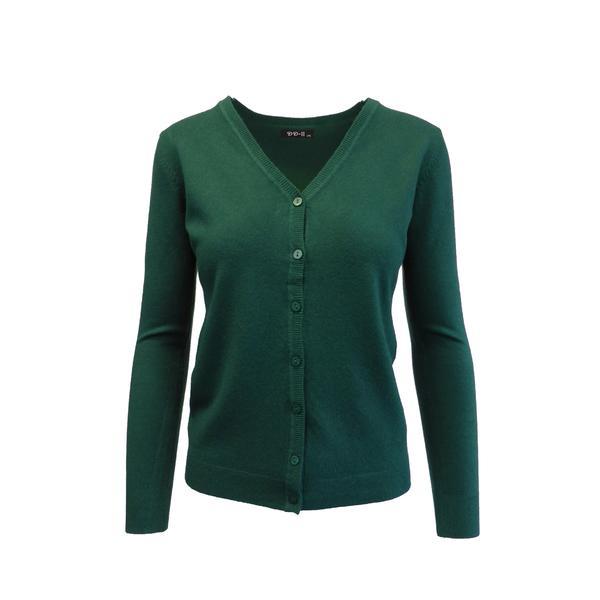 Cardigan, univers fashion tricotat fin , inchidere cu 7 nasturi, verde, m-l