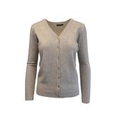 Cardigan, Univers Fashion tricotat fin , inchidere cu 7 nasturi, bej, S-M