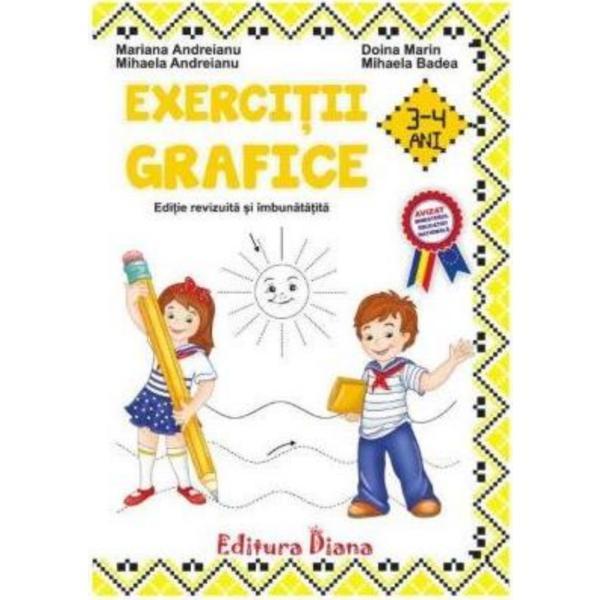 Exercitii grafice 3-4 ani ed.2017 - Mariana Andreianu, Doina Marin, editura Diana