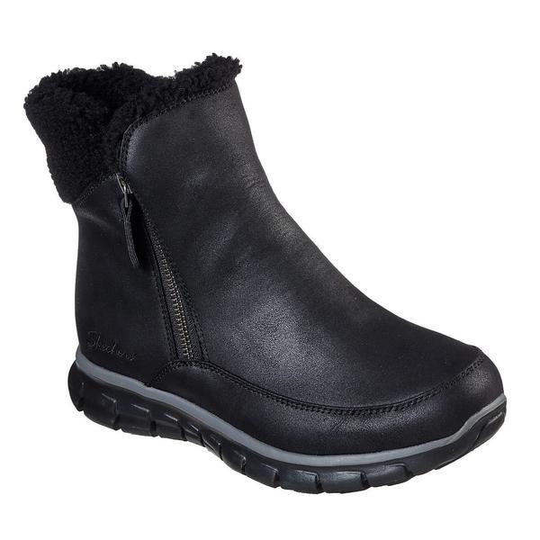 Ghete femei skechers synergy collab waterproof 44779/bbk, 37.5, negru