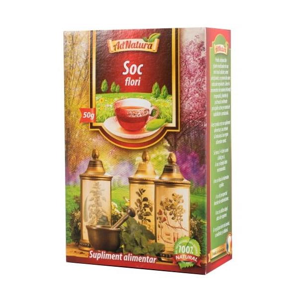 Ceai de Flori de Soc AdNatura, 50 g
