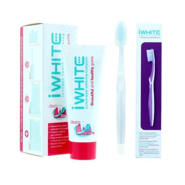 Kit igiena orala - Instant pasta de dinti pentru albire 75ml + periuta dinti IWhite