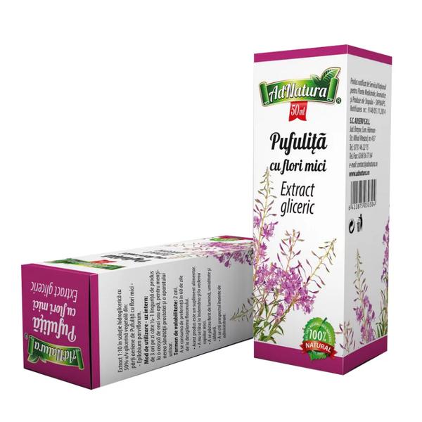 Pufulita cu flori mici extract gliceric adnatura, 50 ml