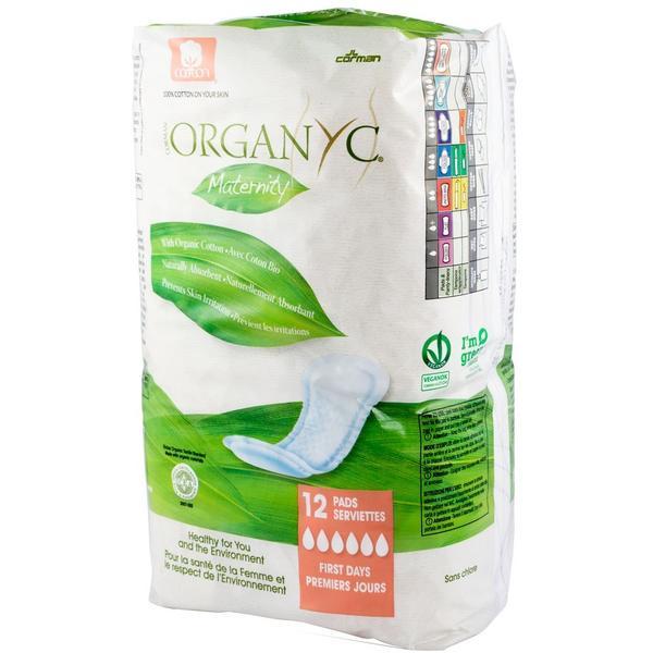 Absorbante intime din bumbac 100% organic, pentru perioada de dupa nastere organyc 12 buc 