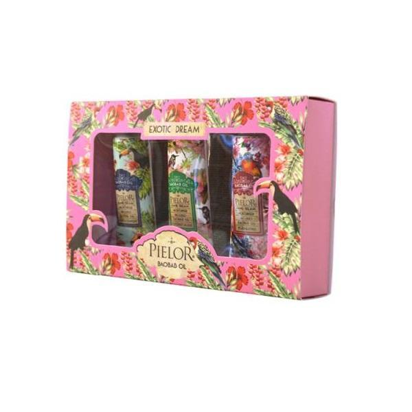 Set crema de maini Pielor Exotic Dream Pink, 3 buc X 30 ml BUC.