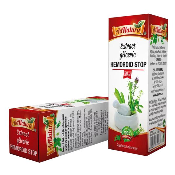 Extract Gliceric Hemoroid Stop AdNatura, 50 ml