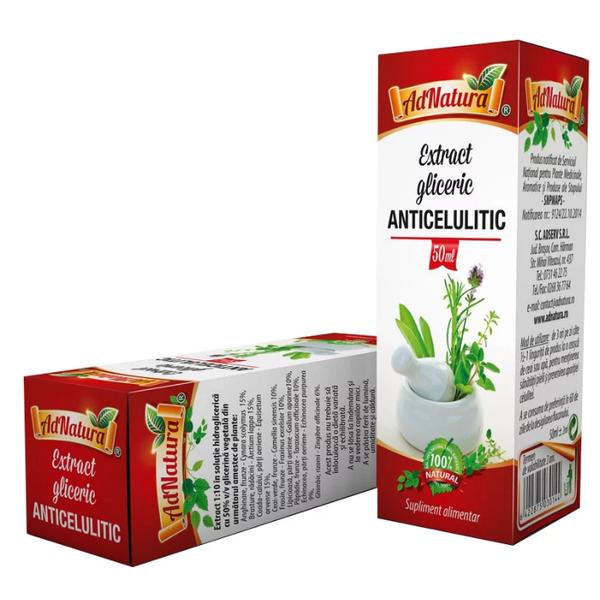 Extract Gliceric Anticelulitic AdNatura, 50 ml