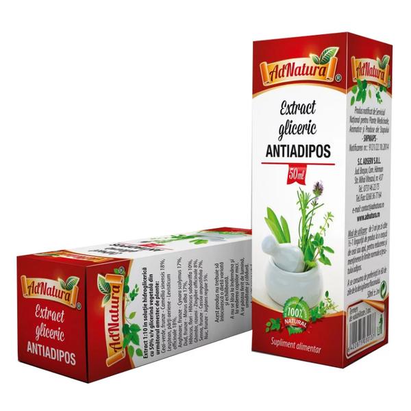 Extract Gliceric Antiadipos AdNatura, 50 ml