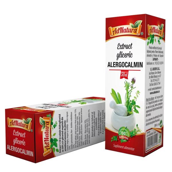 Alergocalmin Extract Gliceric AdNatura, 50 ml