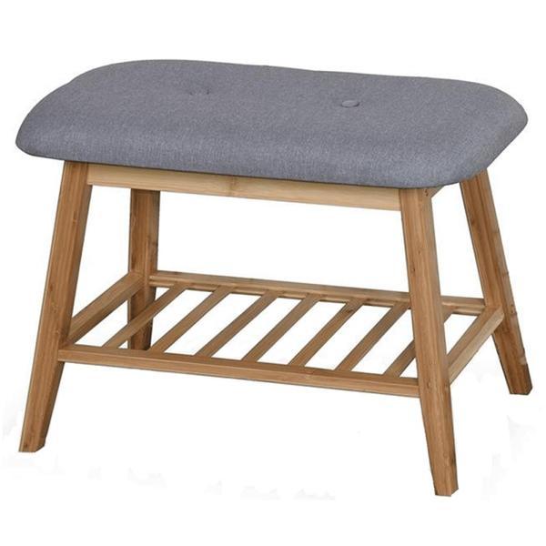 Suport pantofi hm st14, 60x30x44 cm, gri/natur