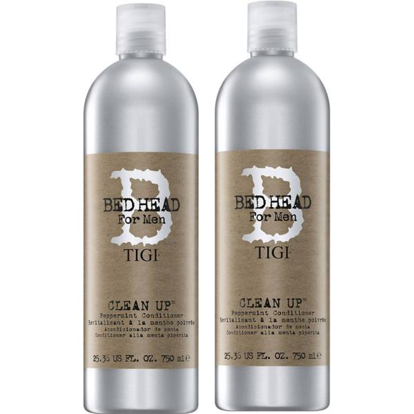 Pachet 2 x balsam barbatesc energizant - tigi bed head for men clean up peppermint conditioner 750 ml
