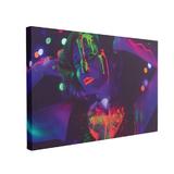 Tablou Canvas Neon Girl Party, 60 x 90 cm, 100% Poliester