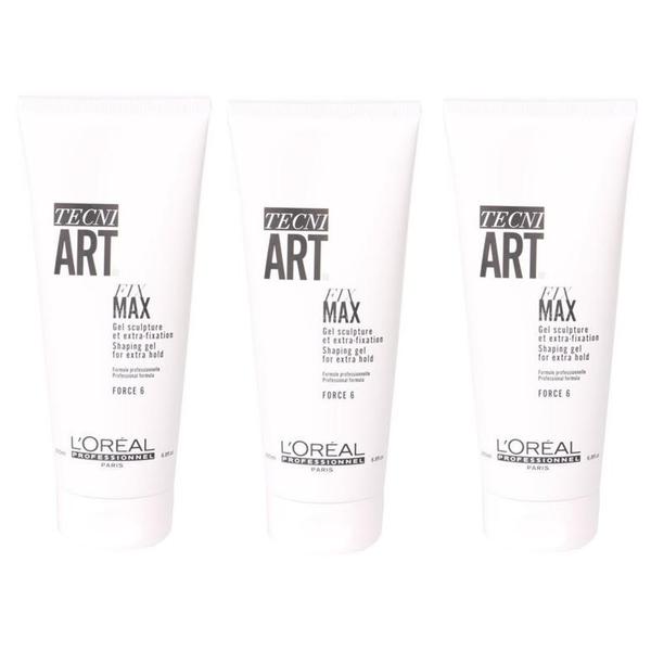 Pachet 3 x Gel de Par – L'Oreal Professionnel Tecni Art Fix Max Gel Sculpture, 200 ml