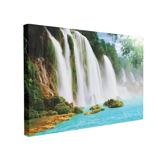 Tablou Canvas Detian Waterfall, 50 x 70 cm, 100% Poliester