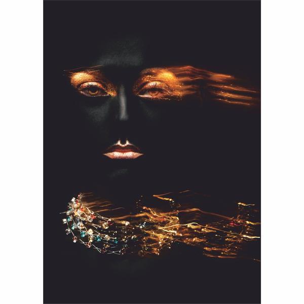 Tablou canvas glamour woman, 40 x 60 cm, 100% bumbac