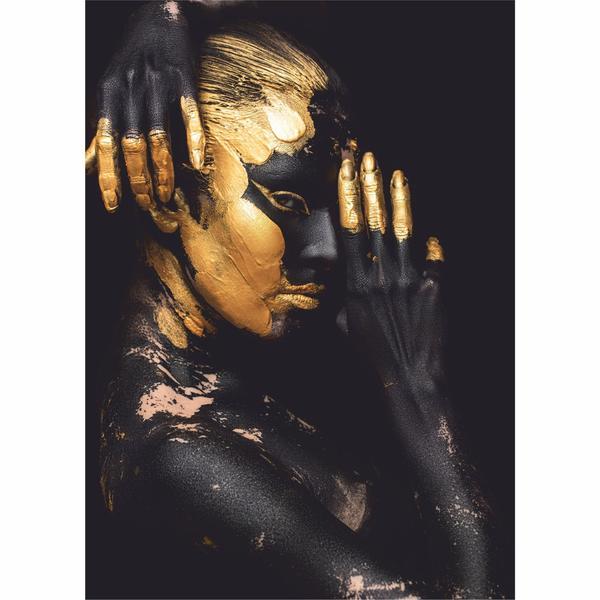 Tablou canvas golden posture, 40 x 60 cm, 100% bumbac