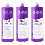 Pachet 3 x Sampon Antidecolorare pentru Par Blond - Revlon Professional Revlonissimo Total Color Care Antifading Shampoo for Blondes 1000 ml