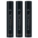 Pachet 3 x Spray Fixativ cu Fixare Puternica - Schwarzkopf Silhouette Hairspray Super Hold 500ml