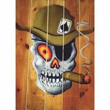 Tablou Canvas Skull and Crossbones, 70 x 100 cm, 100% Bumbac