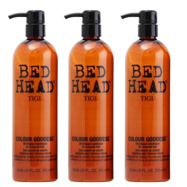 Pachet 3 x Balsam pentru Par Vopsit - TIGI Bed Head Colour Goddess Conditioner 750 ml