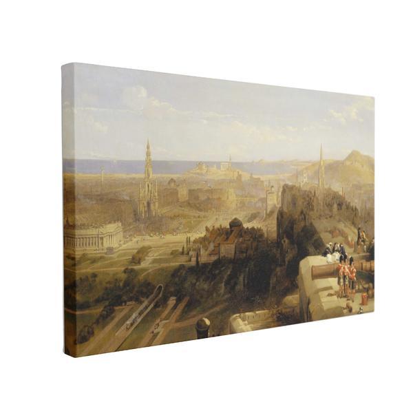 Tablou Canvas Edinburgh from the Castle by David Roberts, 70 x 100 cm, 100% Bumbac